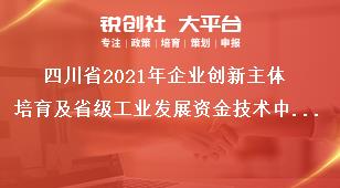 四川省2021年企业创新主体培育及省级工业发展资金技术中心创新能力提升项目申报方式、内容及要求奖补政策