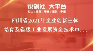 四川省2021年企业创新主体培育及省级工业发展资金技术中心创新能力提升项目申报条件奖补政策