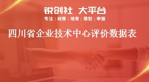 四川省企业技术中心评价数据表奖补政策