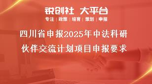 四川省申报2025年中法科研伙伴交流计划项目申报要求奖补政策