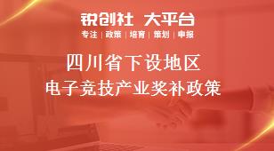 四川省下设地区电子竞技产业奖补政策