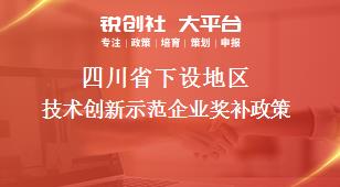 四川省下设地区技术创新示范企业奖补政策