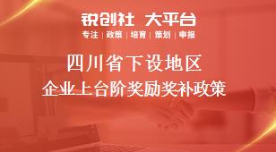 四川省下设地区企业上台阶奖励奖补政策