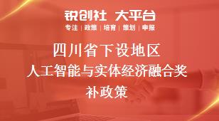 四川省下设地区人工智能与实体经济融合奖补政策