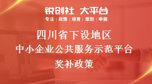 四川省下设地区中小企业公共服务示范平台奖补政策