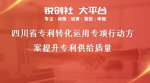 四川省专利转化运用专项行动方案提升专利供给质量奖补政策