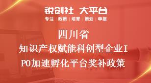 四川省知识产权赋能科创型企业加速孵化平台相关配套奖补政策