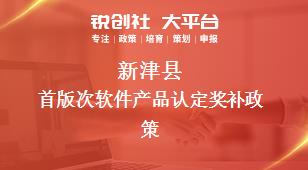 新津县首版次软件产品认定奖补政策