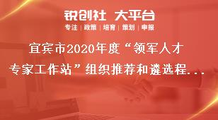 宜宾市2020年度“领军人才专家工作站”组织推荐和遴选程序奖补政策